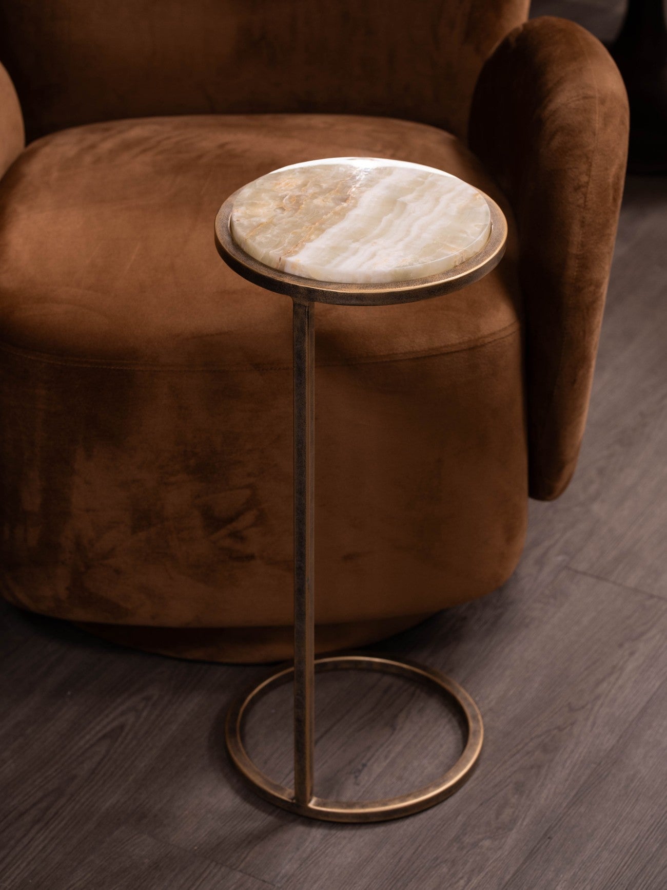Green Onyx Marble Accent Side Table