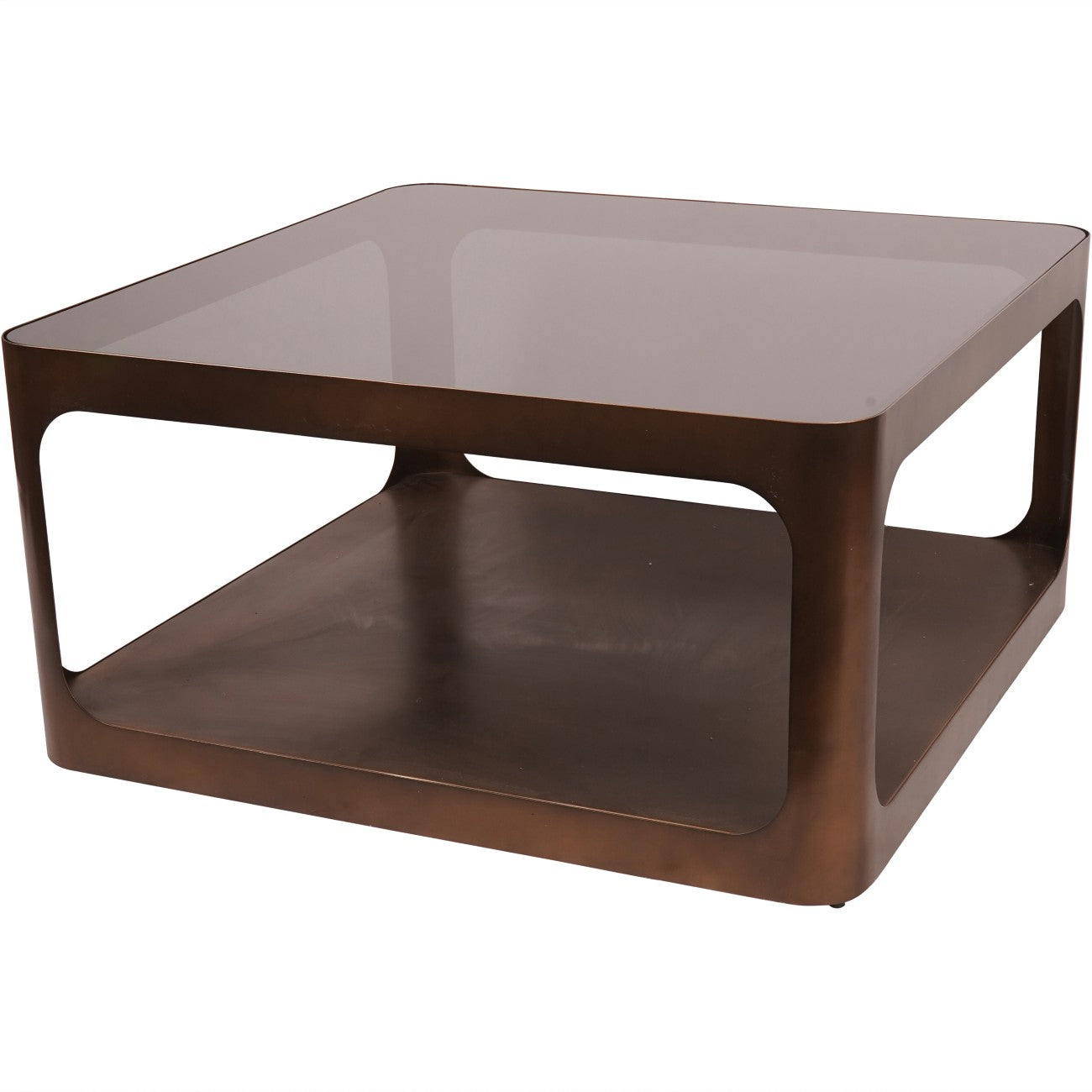 Thornton Metal and Glass Square Coffee Table