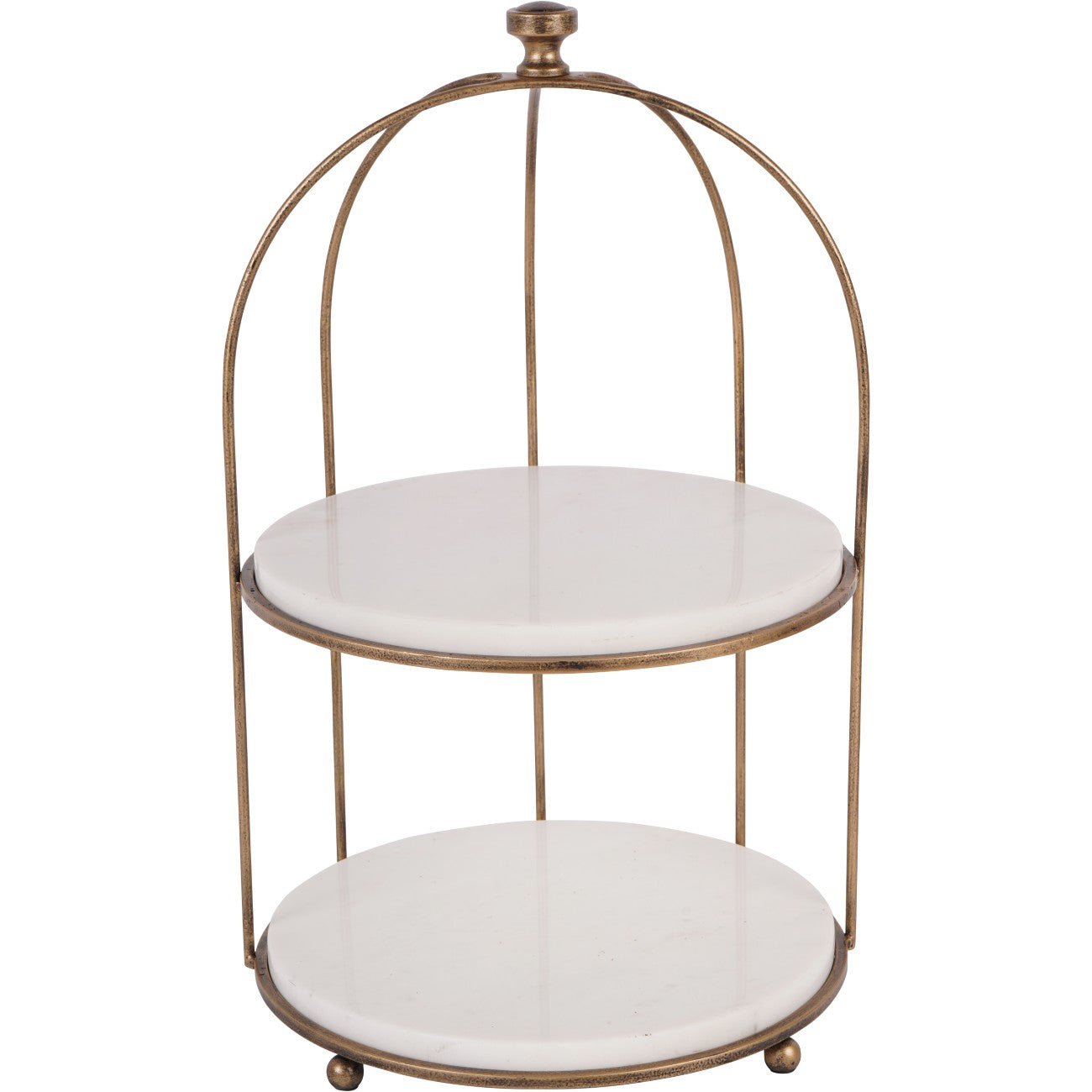 Belgravia Aged Gold Two Tiered Stand