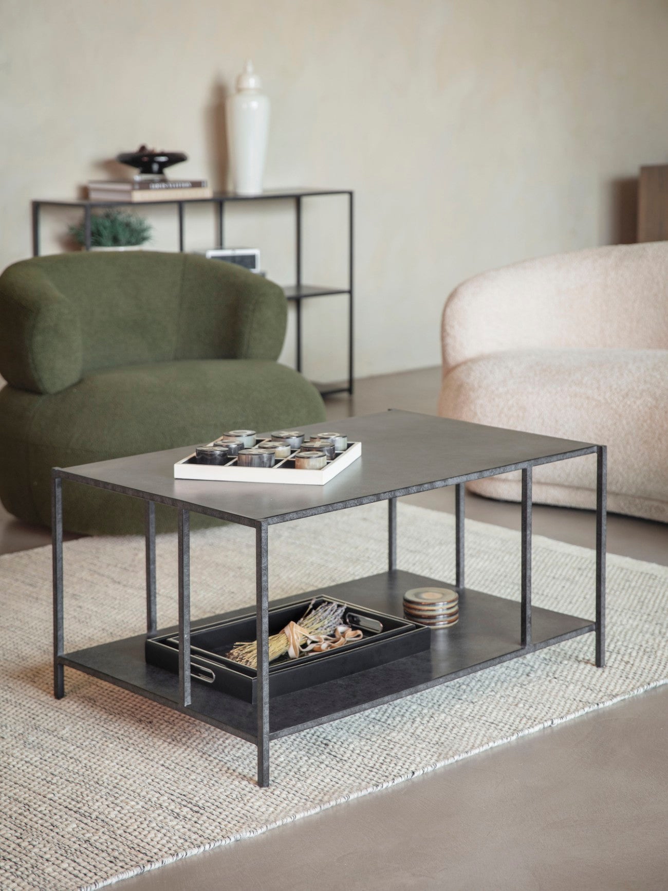 Barber Mottled Black Coffee Table