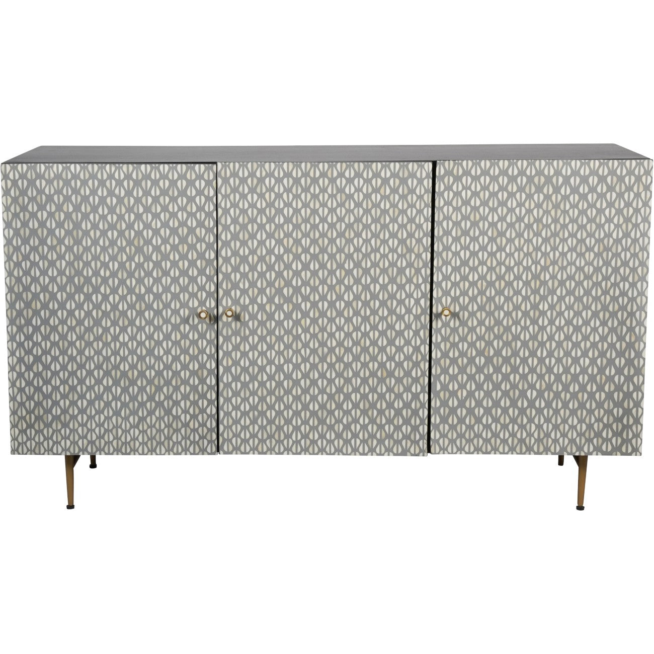 Bridgette Bone Inlay 3 Door Buffet Sideboard