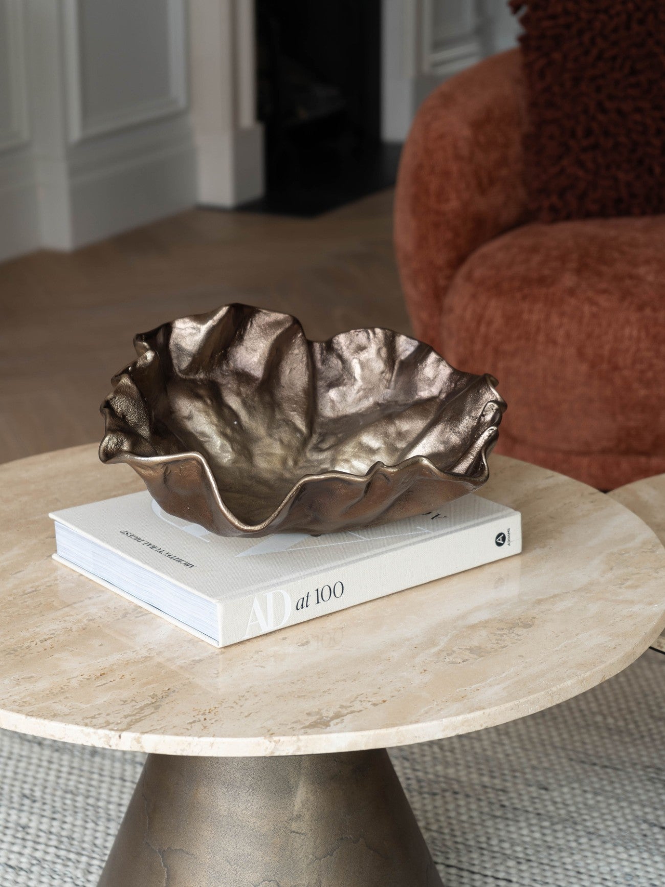 Organic Bronze Cast Aluminium Large Bowl