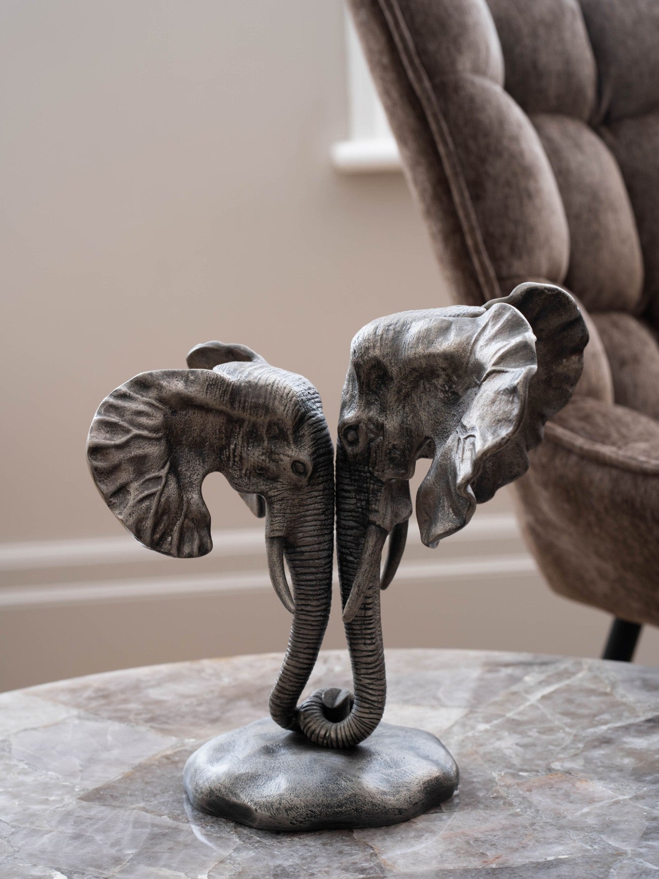 Kenya Nuzzling Elephant Sculpture