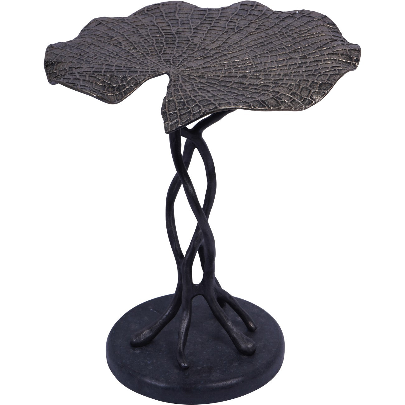 Cast Aluminium Lily Pad Leaf Side Table
