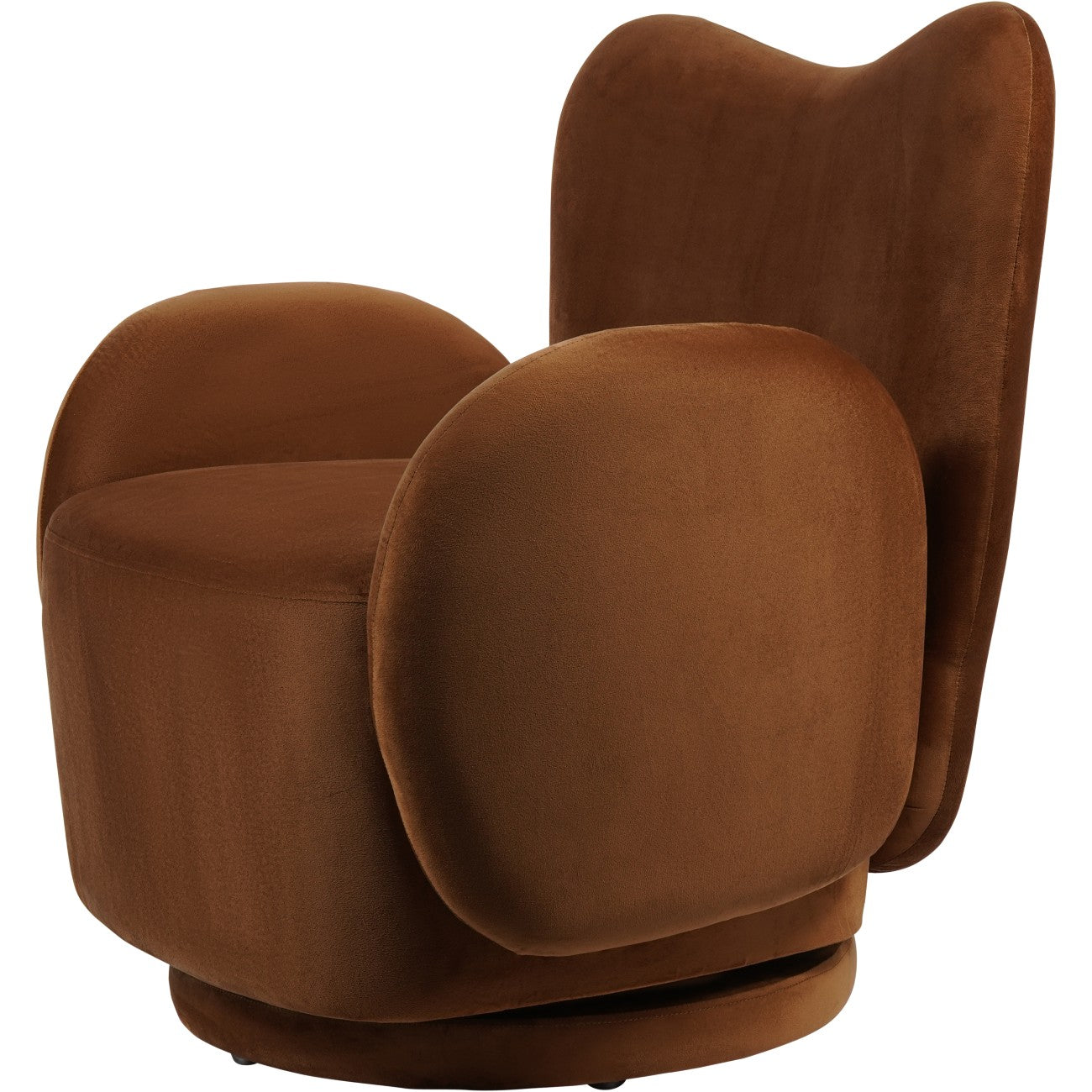 Babel Soft Caramel Upholstered Swivel Chair