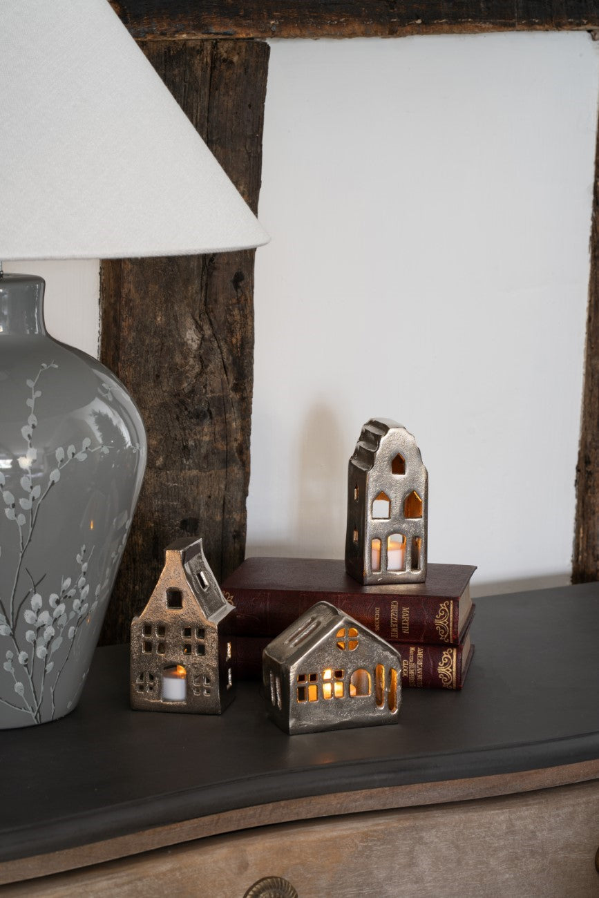 Laura Ashley Set of 3 Hand Crafted Silver House's