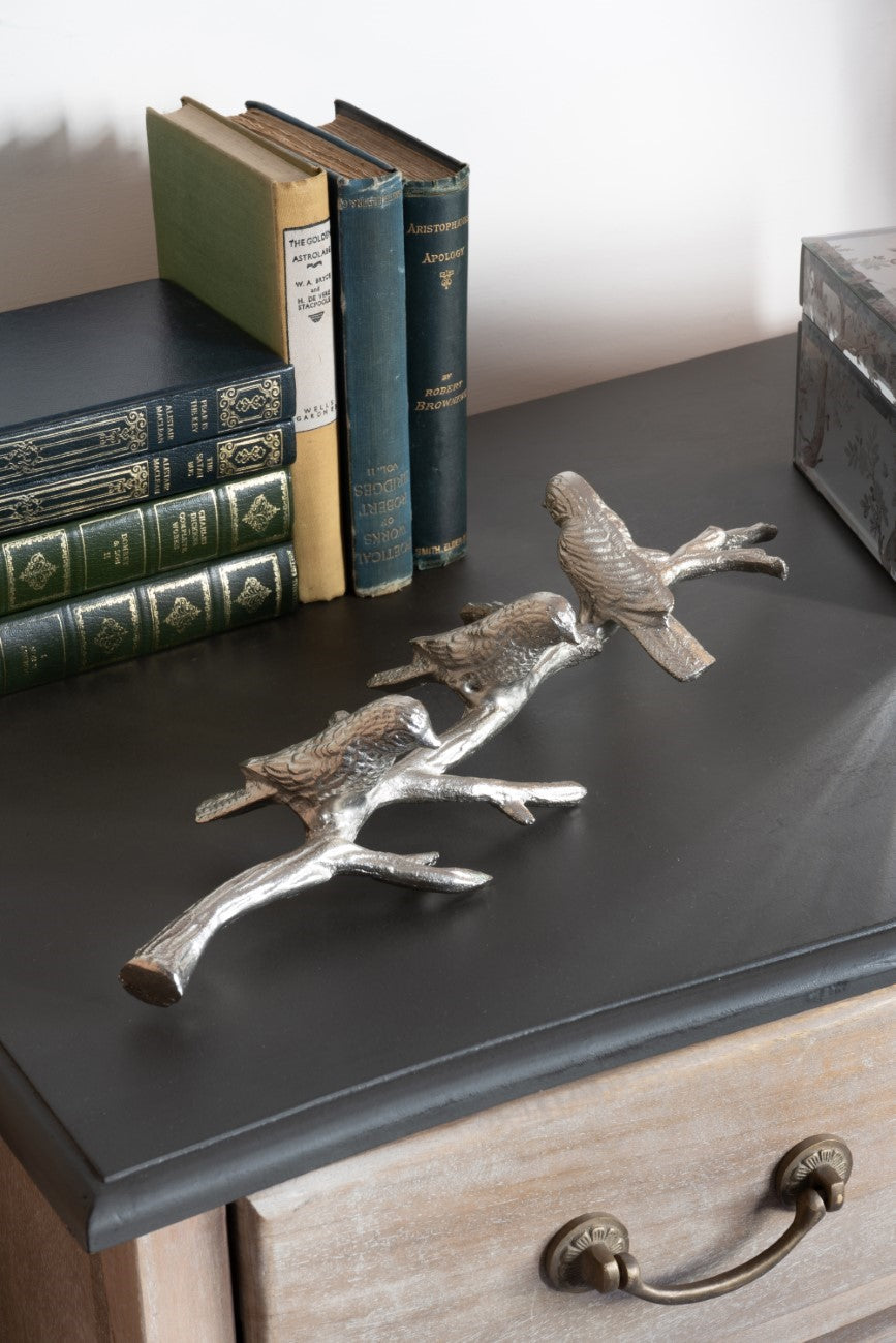 Laura Ashley Silver Marla Perching Birds