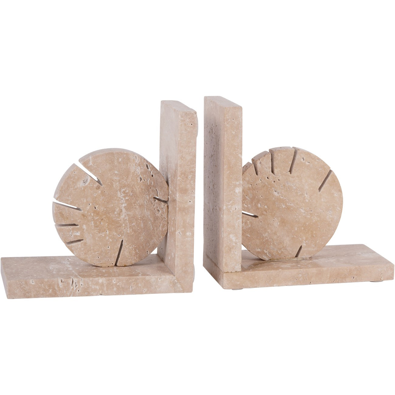 Travertine Bookends
