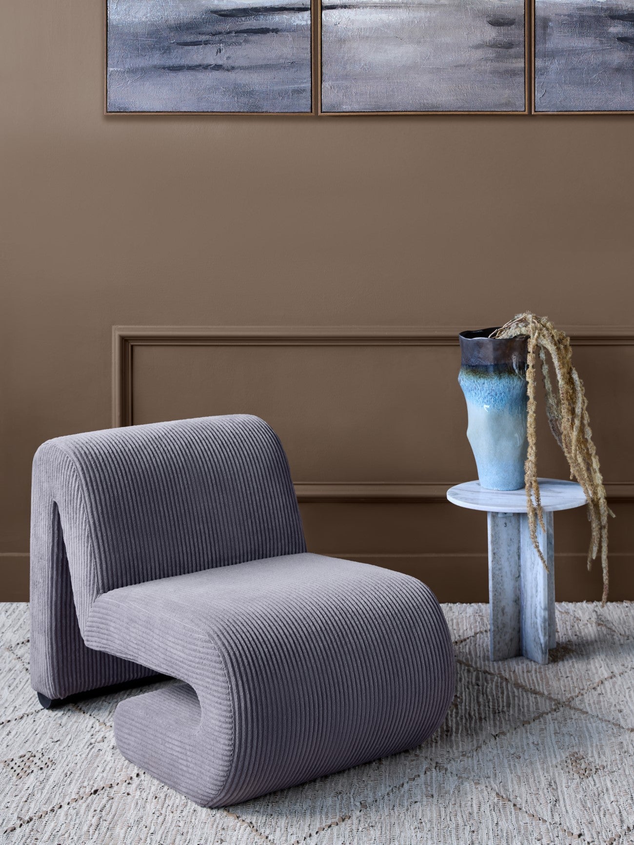 Etta Chair Mid Brown Corduroy
