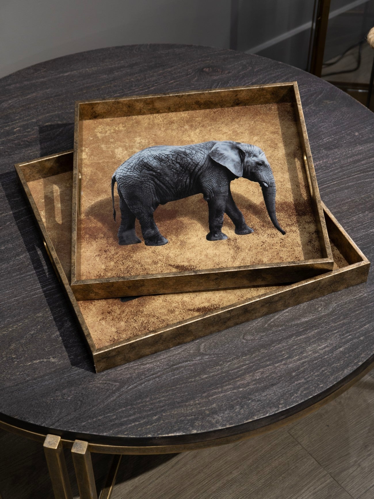 Set of 2 Elephant Trays