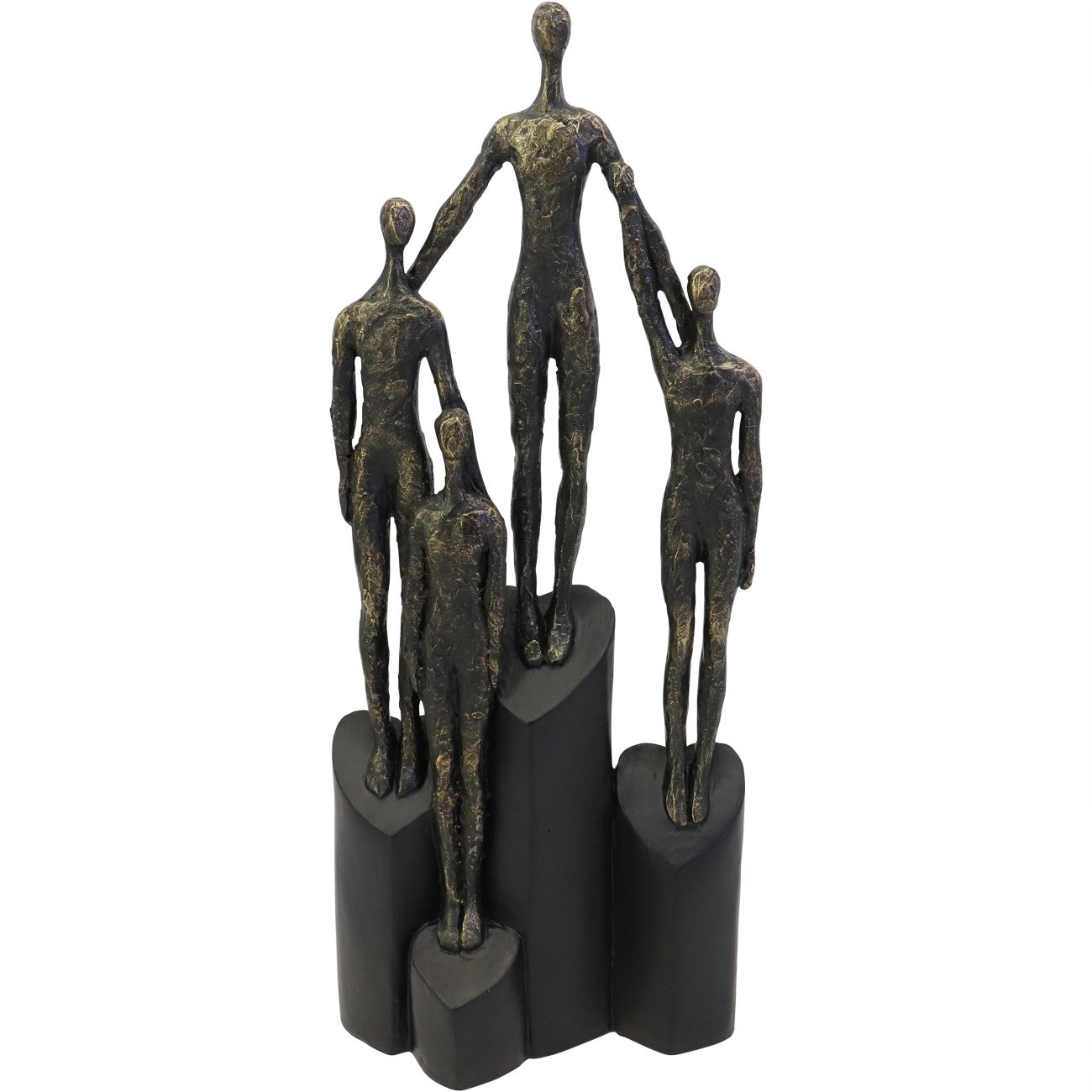 Family on Hearts Sculpture