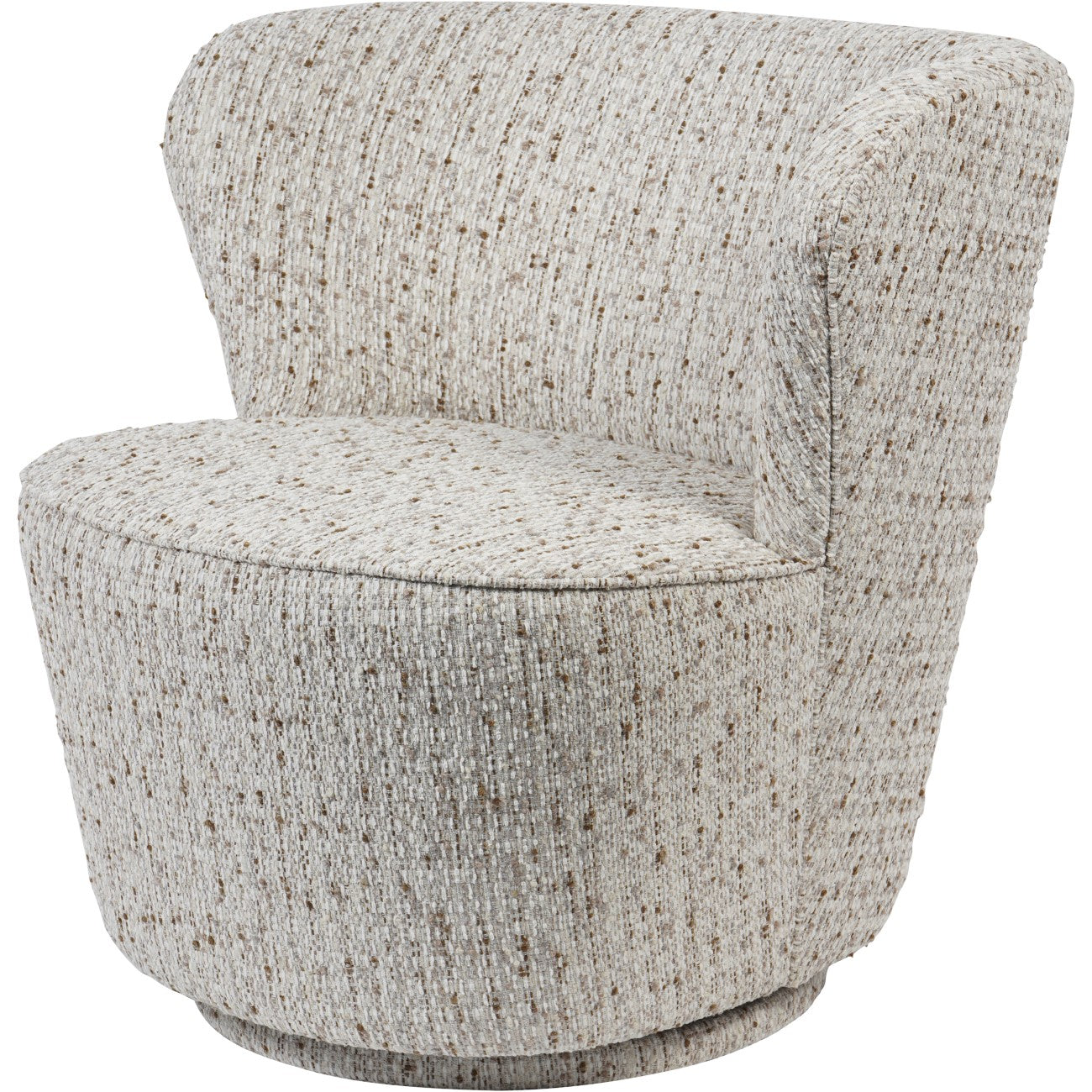 Rowley Textured Natural Slub Swivel Chair