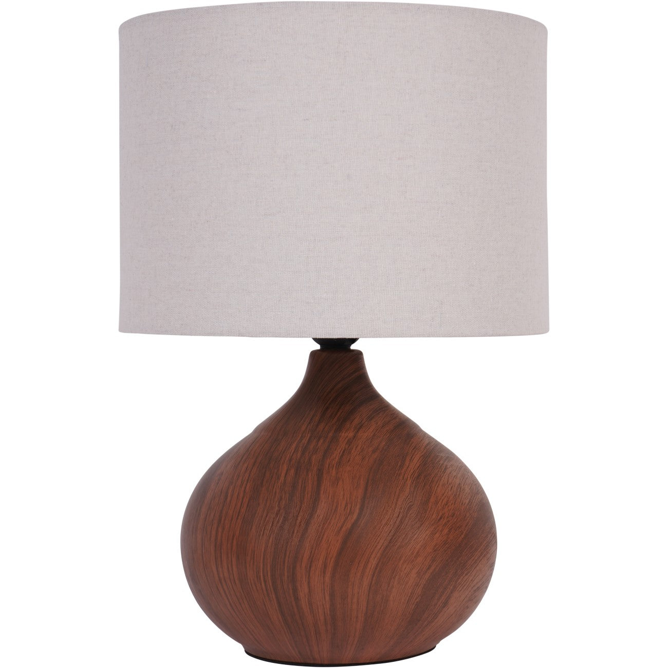 Alburgh Wood Effect Ceramic Table Lamp with Shade