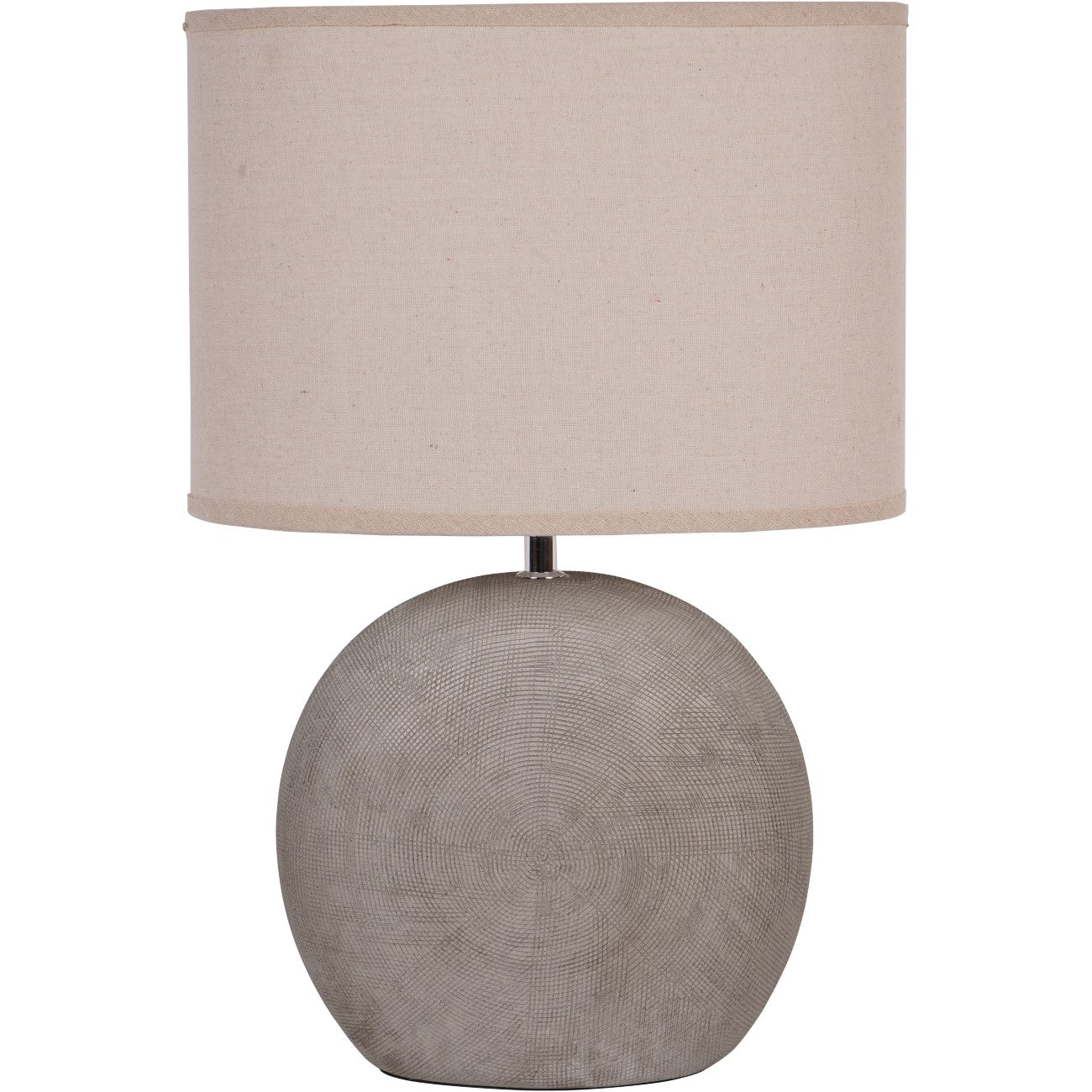 Luna Textured Ceramic Grey Table Lamp