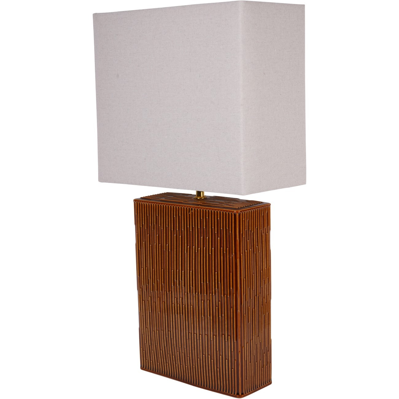 Etta Square Ceramic Lamp Terracotta with Shade