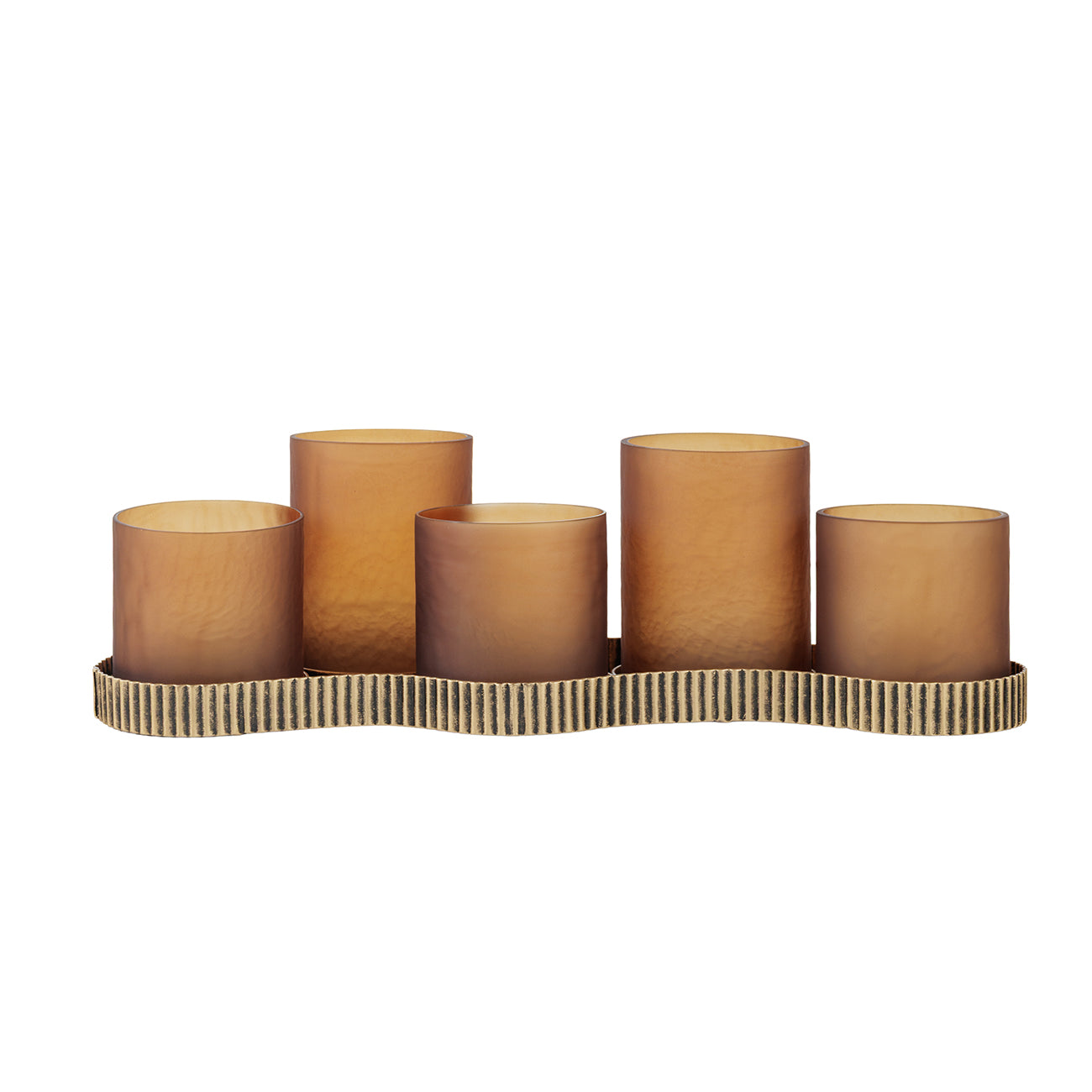 Belgravia Aged Gold 5 Light Candle Holder