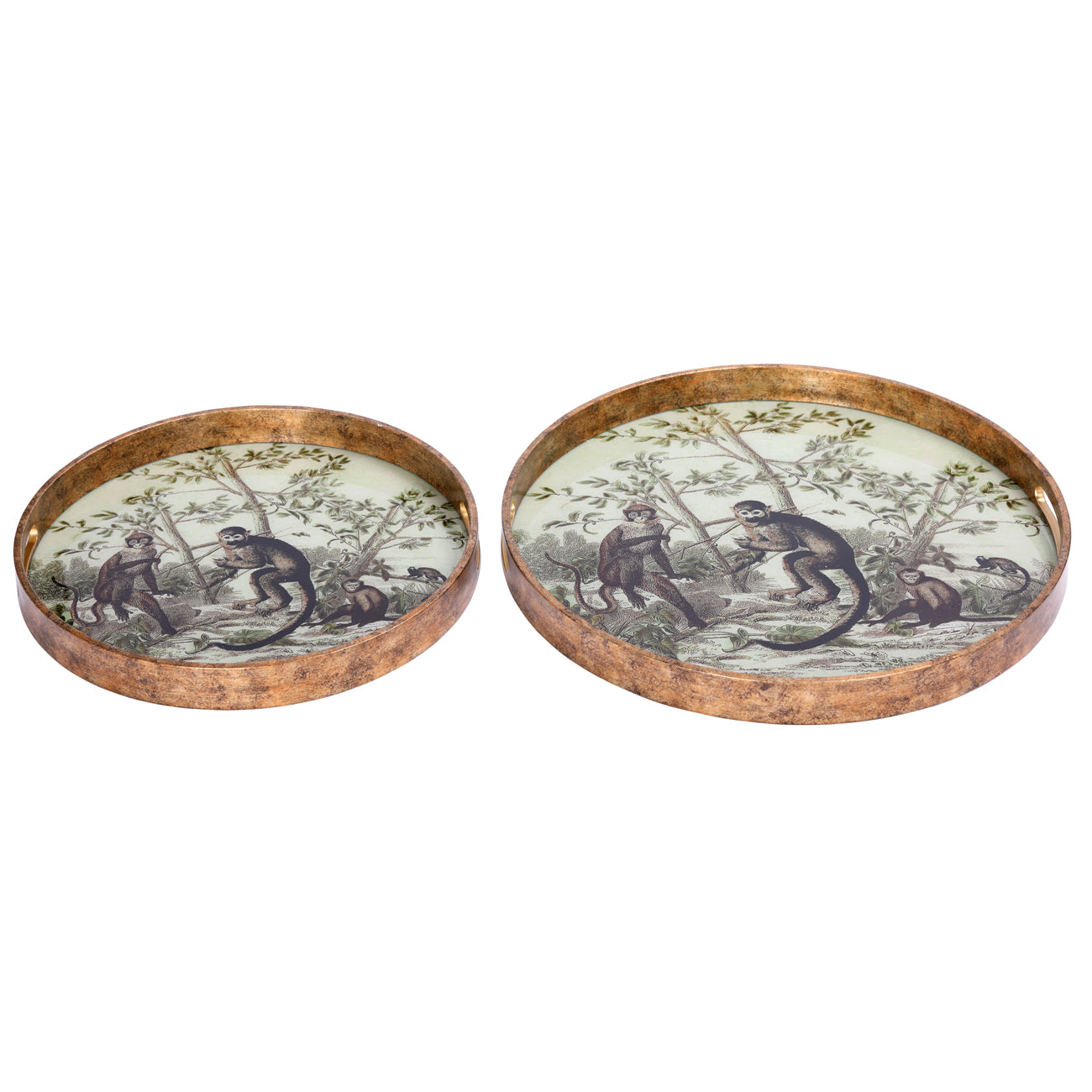 Set of 2 Jungle Monkey Trays