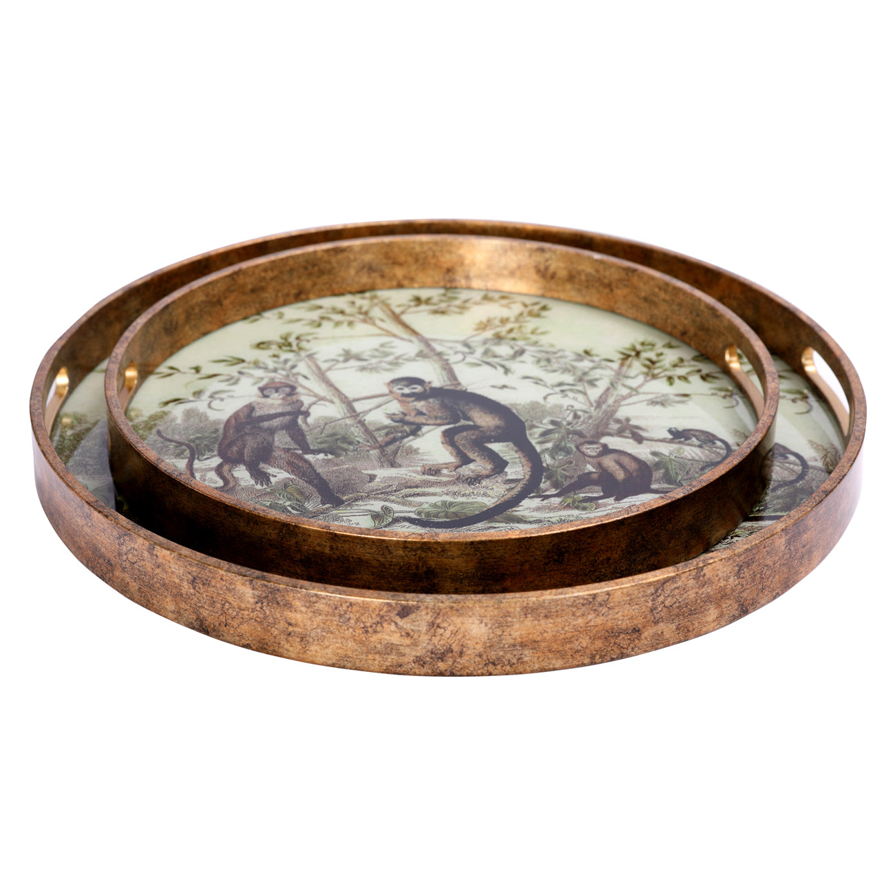 Set of 2 Jungle Monkey Trays