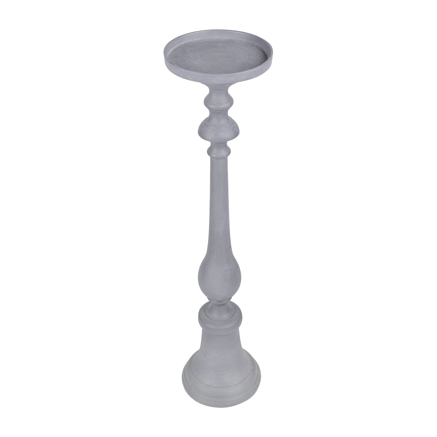 Vail Large Grey Stonewash Pillar Holder 88cm