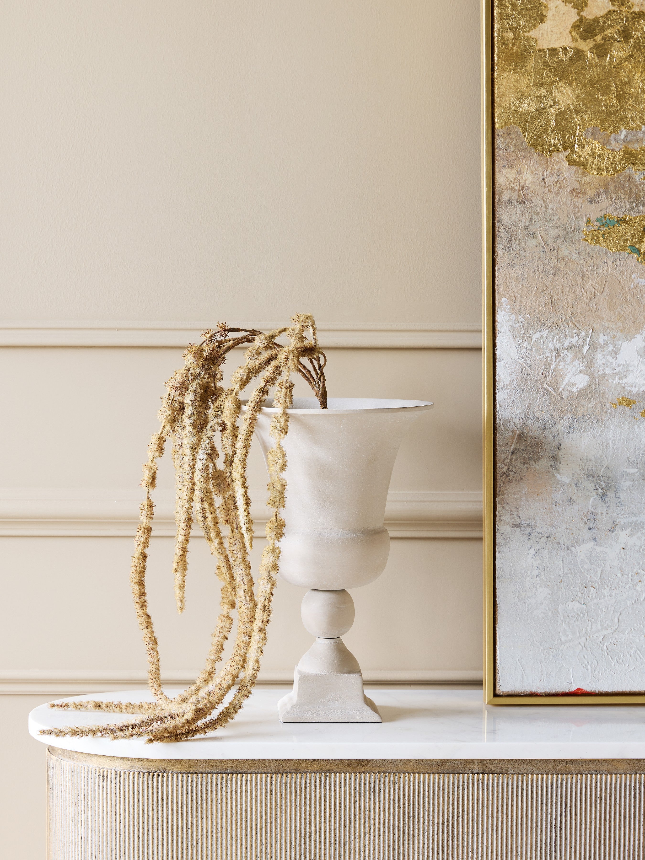 Vail Medium Putty Stonewash Urn