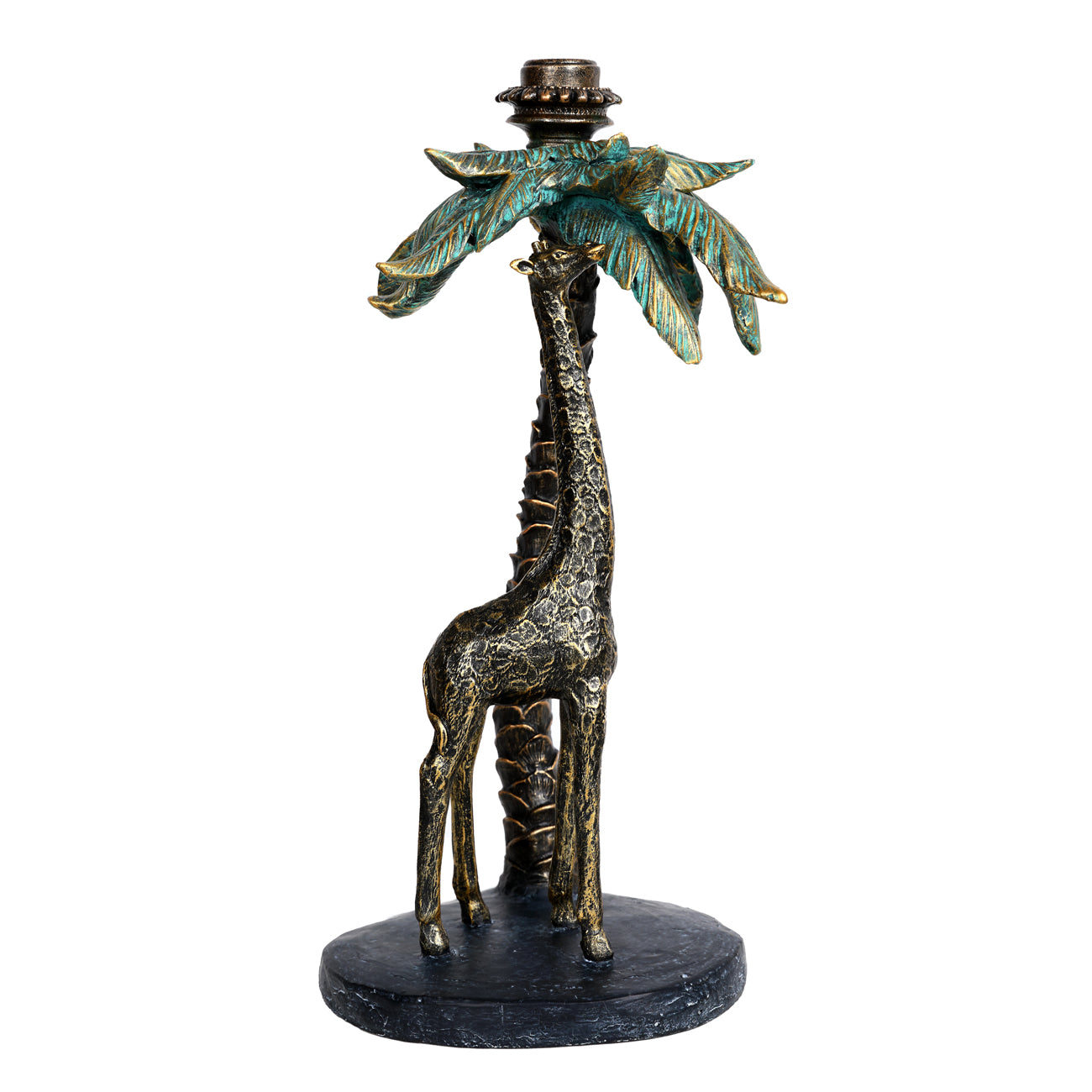 Jungle Palm Giraffe Candle Stick