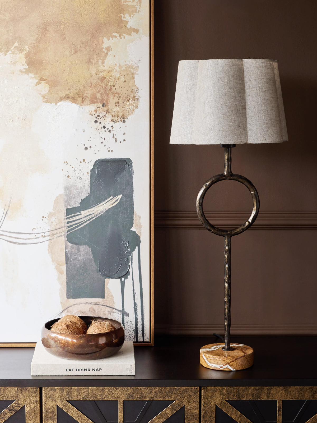 Roseland Table Lamp with Linen Shade