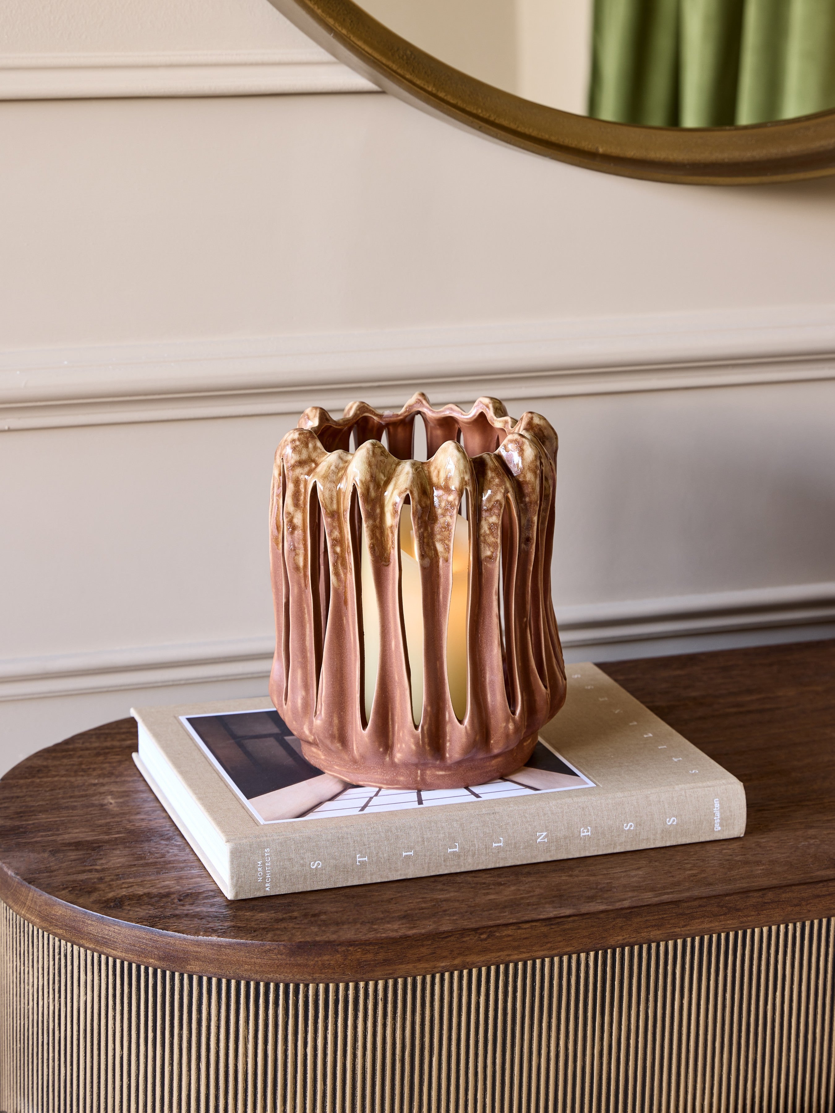 Denbury Reactive Glaze Candleholder