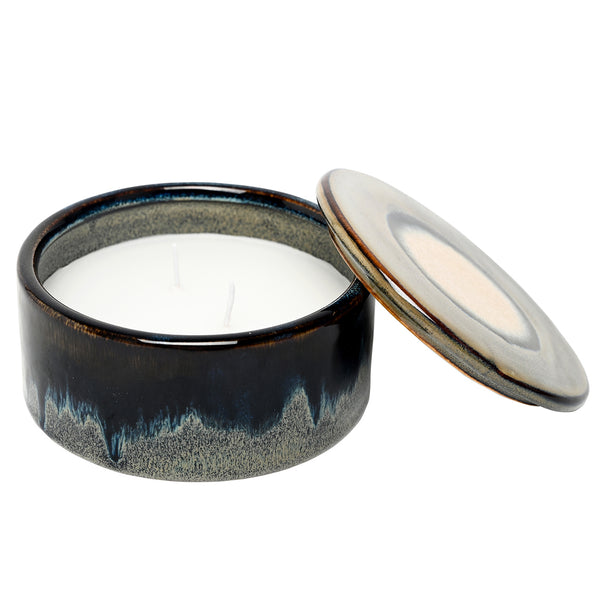Medina Blue Reactive Glaze Candle