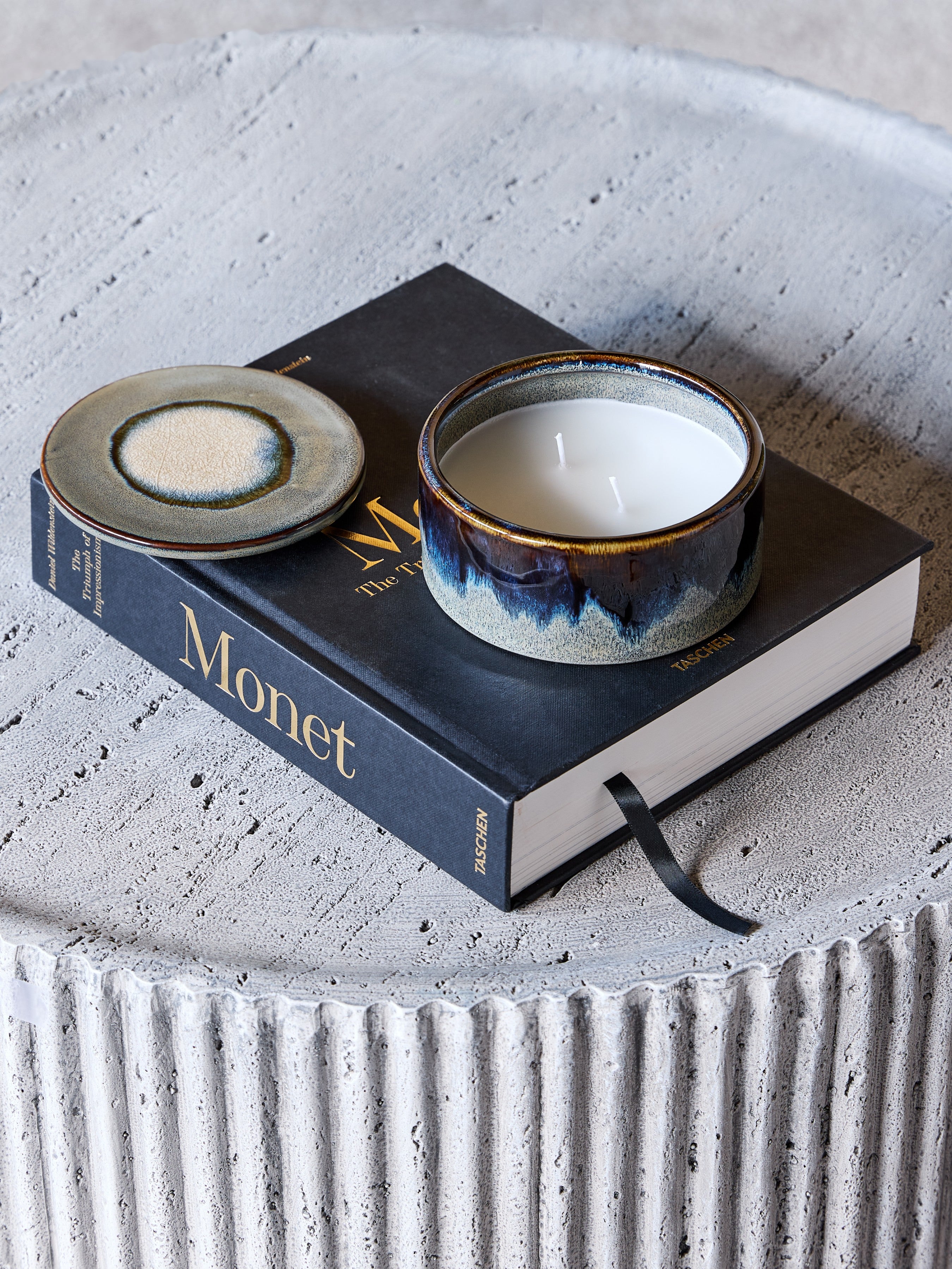 Medina Blue Reactive Glaze Candle