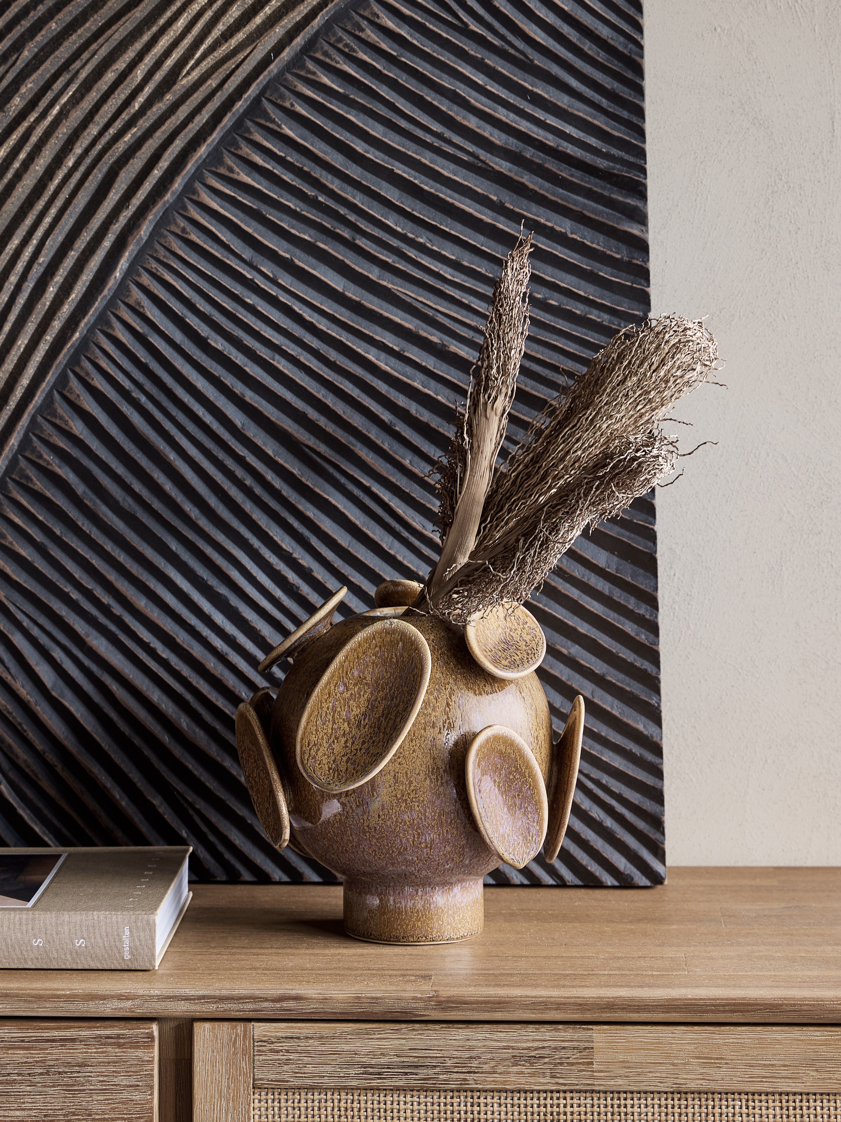 Wild Reactive Glaze Round Vase