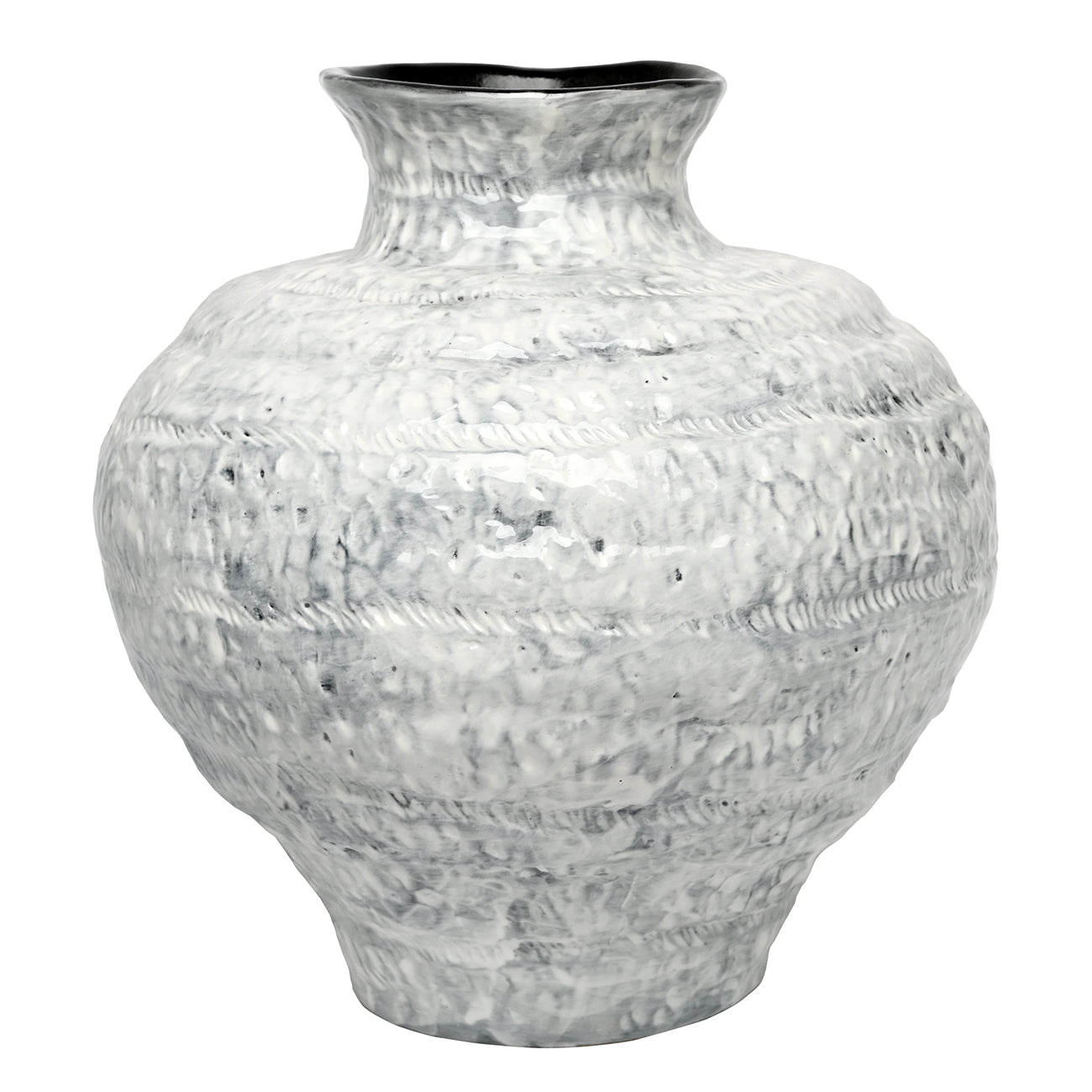 Textured white vase 