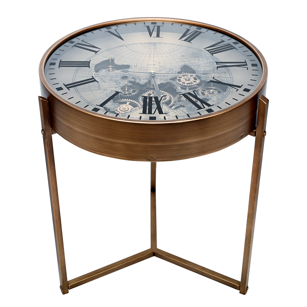 Around the World Moving Cogs Side Table