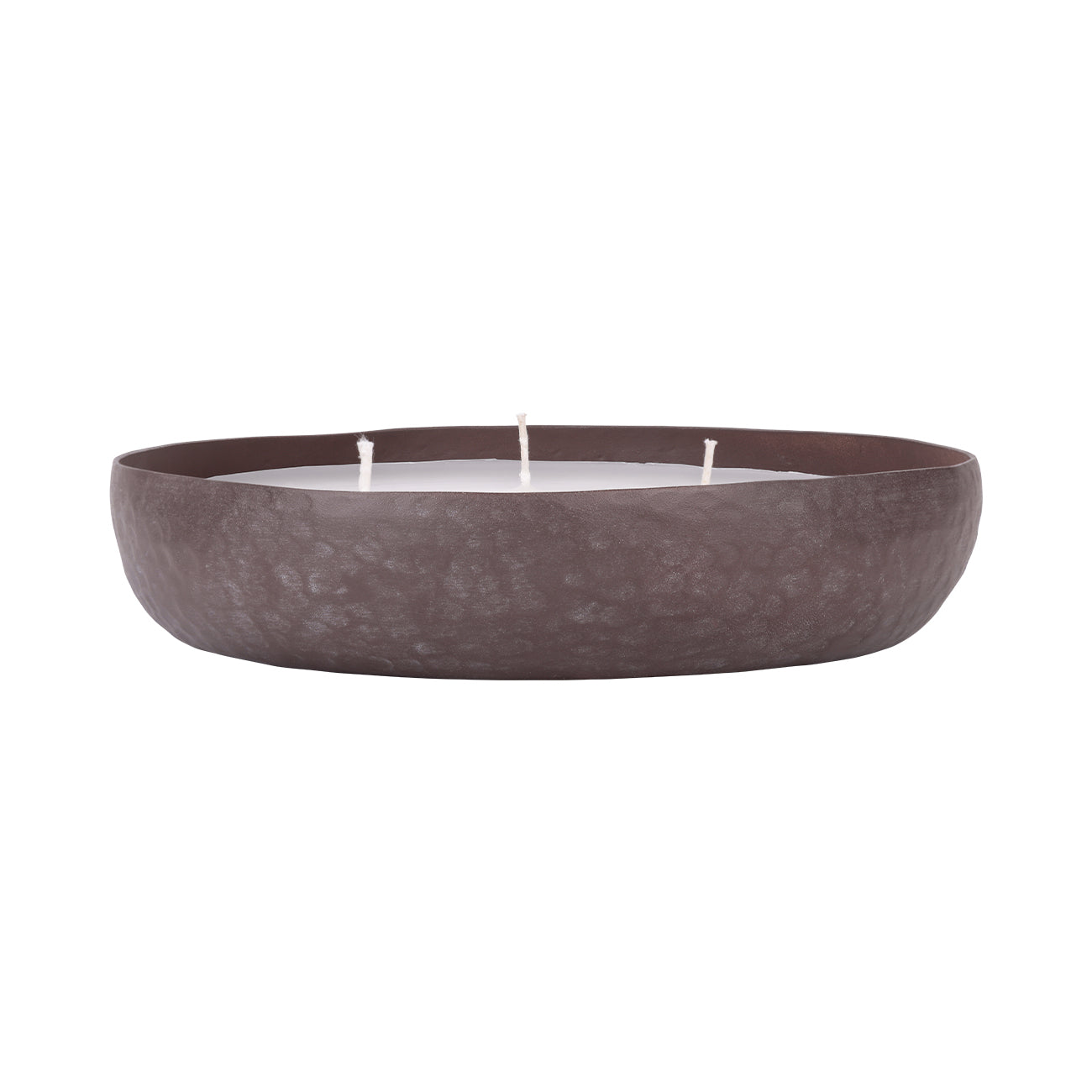 Silas Hammered Brown 3 Wick Candle Bowl