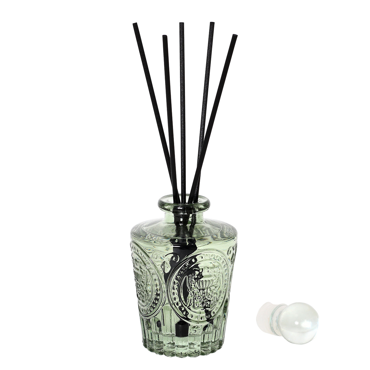 Vintage apothecary glassware diffuser bottle.