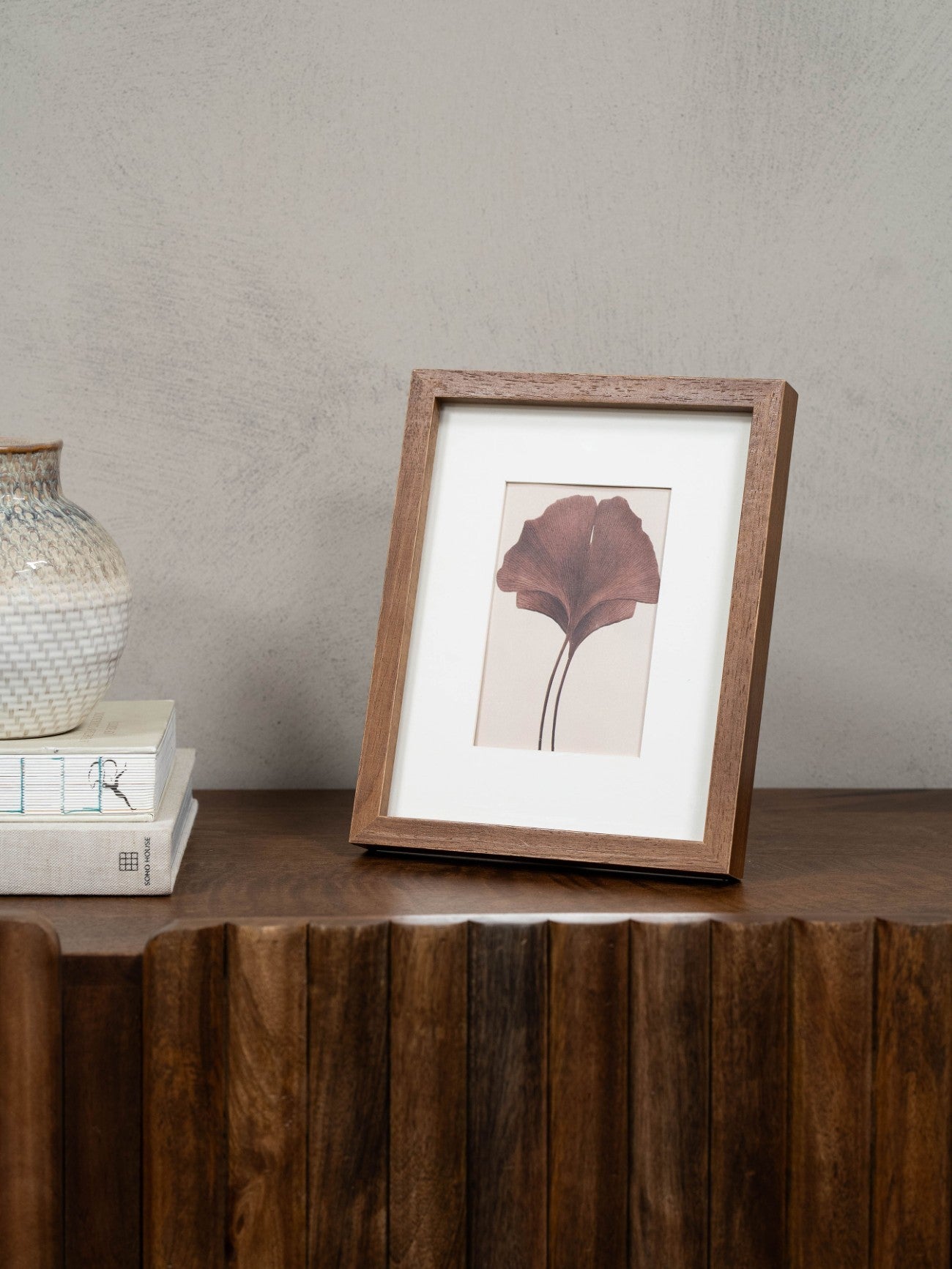 Rubberwood  Photo Frame Brown 10x15cm