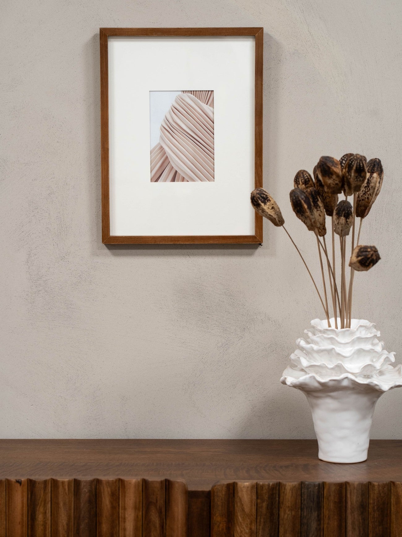 Rubberwood Photo Frame Brown 13x18cm