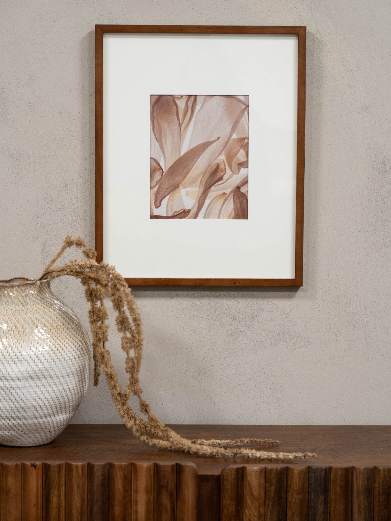 Rubberwood Photo Frame Brown 20x25cm