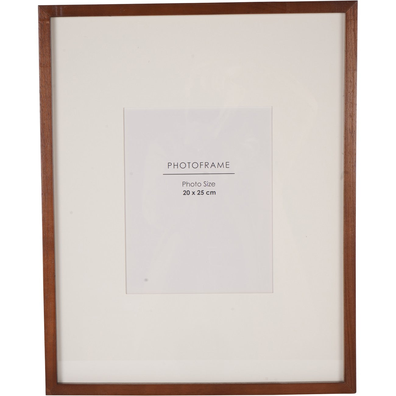 Rubberwood Photo Frame Brown 20x25cm