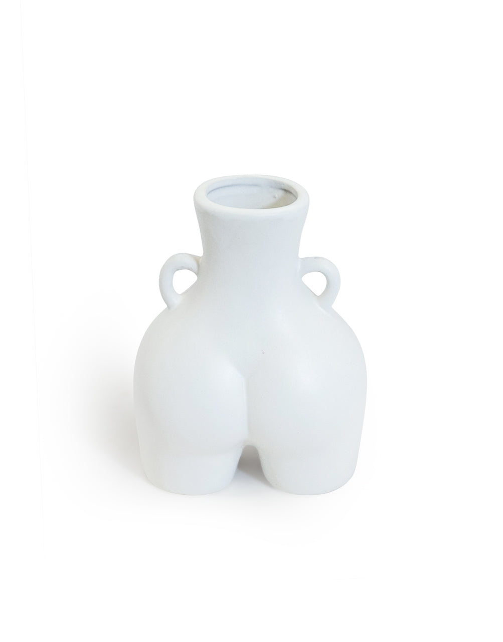 Matt White Medium 'Love Handles' Booty Vase