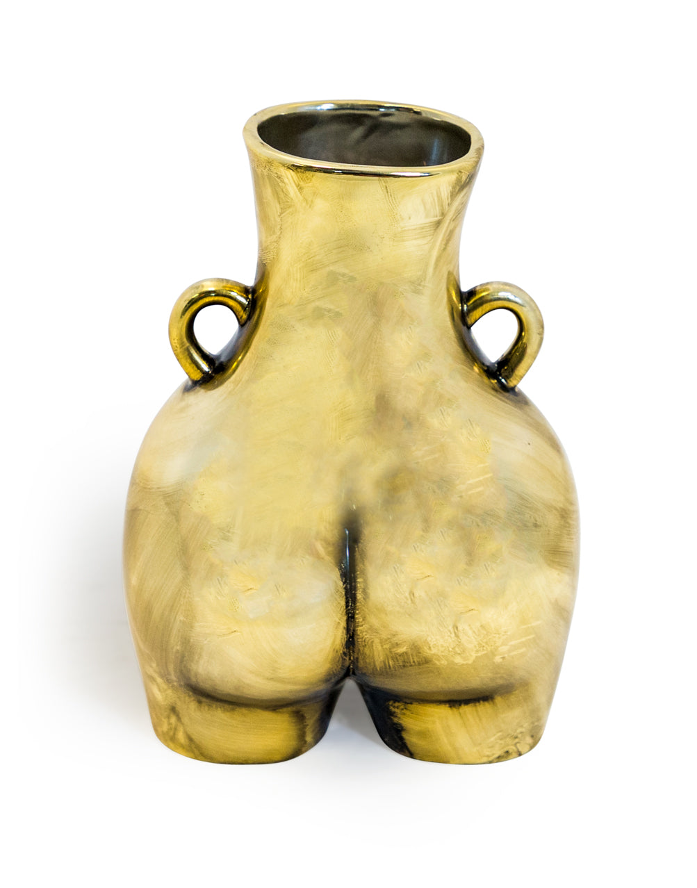 Antique Gold Large 'Love Handles' Booty Vase