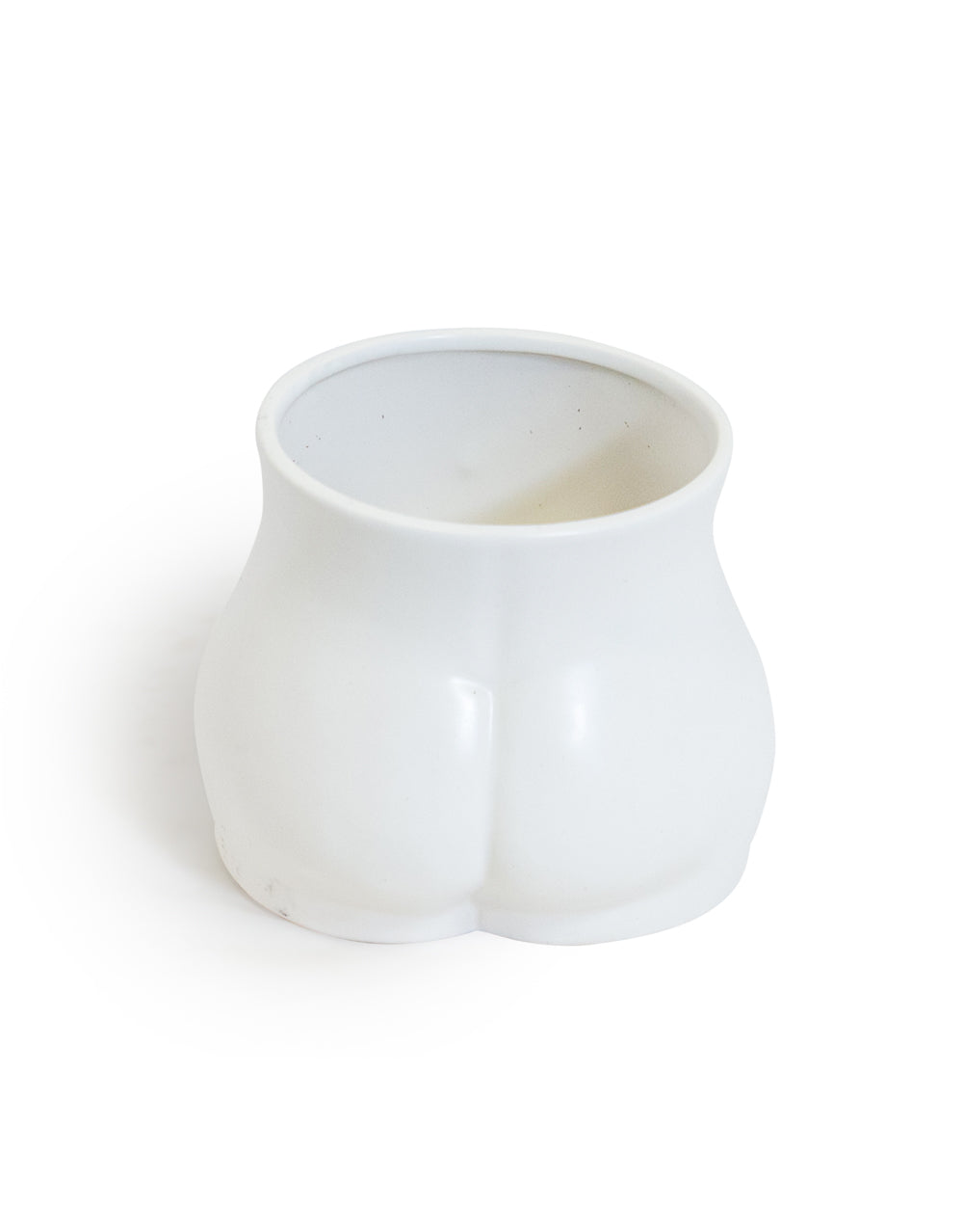 Matt White Medium Booty Flower Pot/ Storage Jar