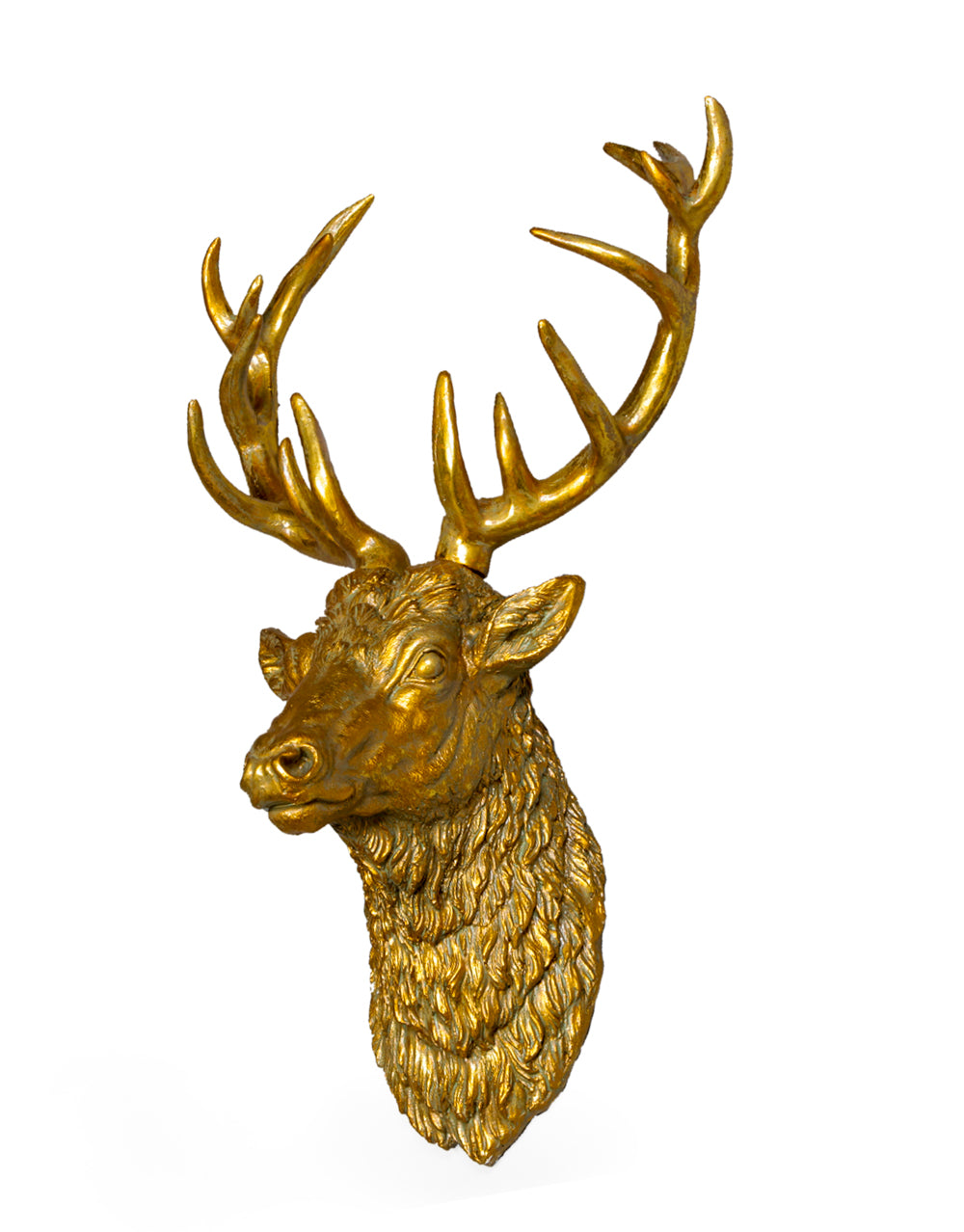 Large Antique Gold Stag Wall Head