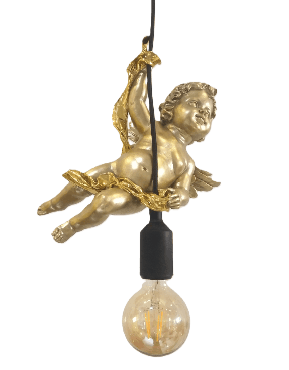 Antique Gold Cherub Ceiling Pendant