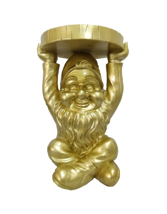 Gold Gnome "Trunk Slice" Side Table