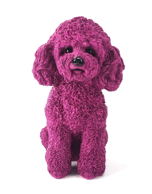 Purple poodle ornament 