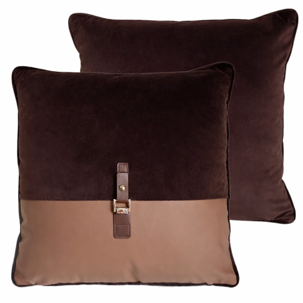 Buckle-up Chocolate Cushion