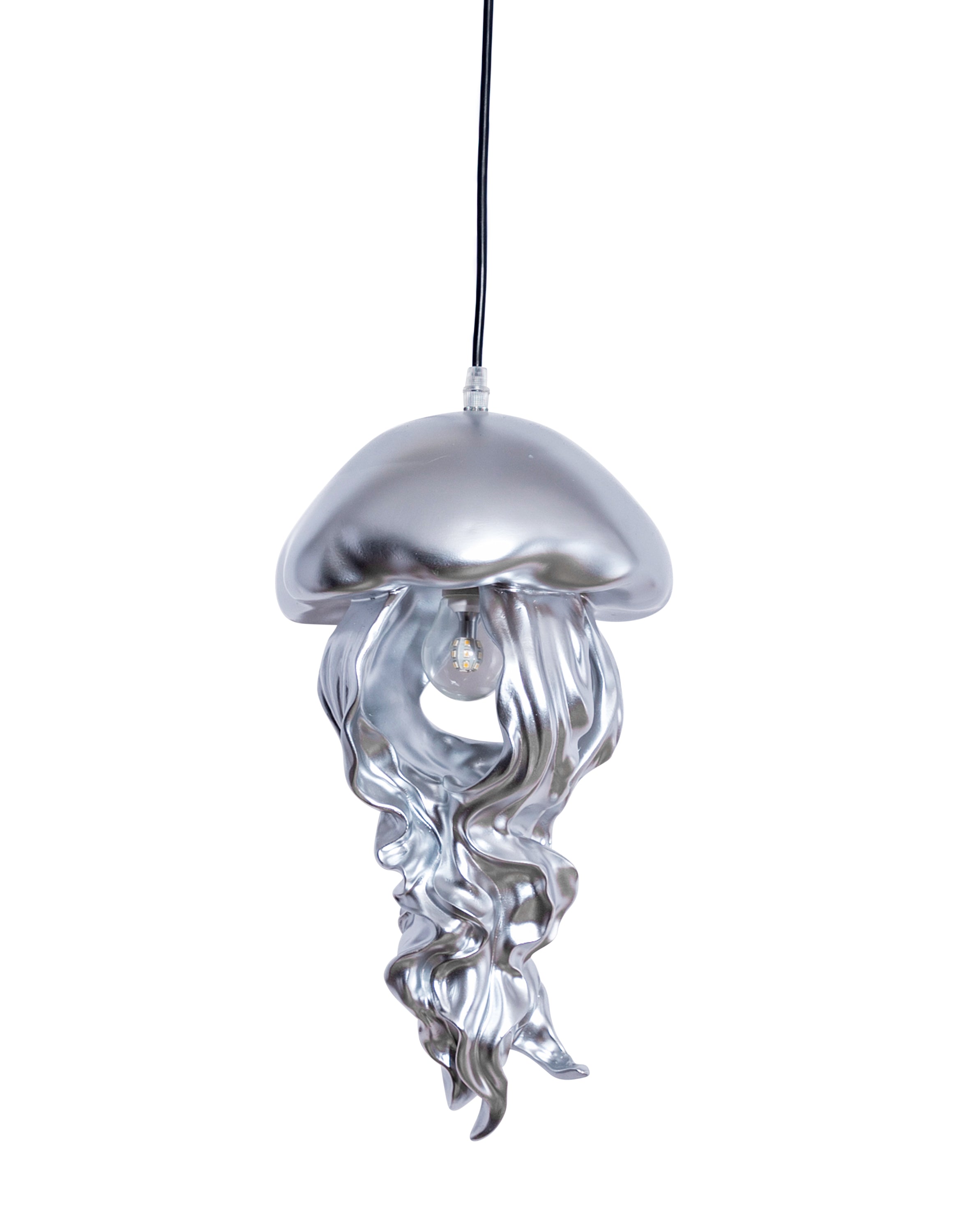 Silver Jellyfish Ceiling Pendant