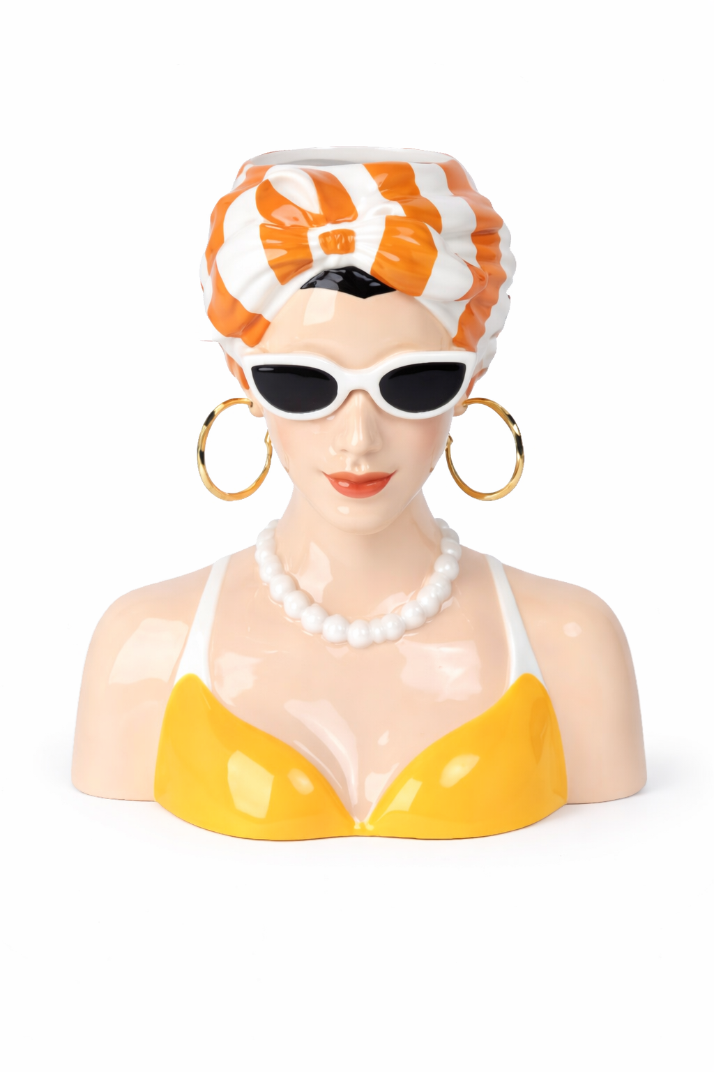 "Summer Chic" Lady Bust Vase