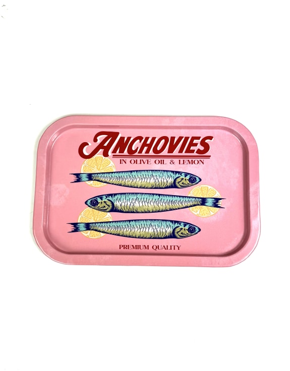 Retro "Anchovies Tin" Serving Tray