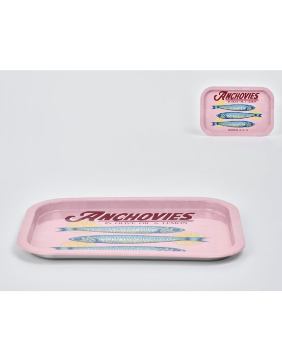 Retro "Anchovies Tin" Serving Tray